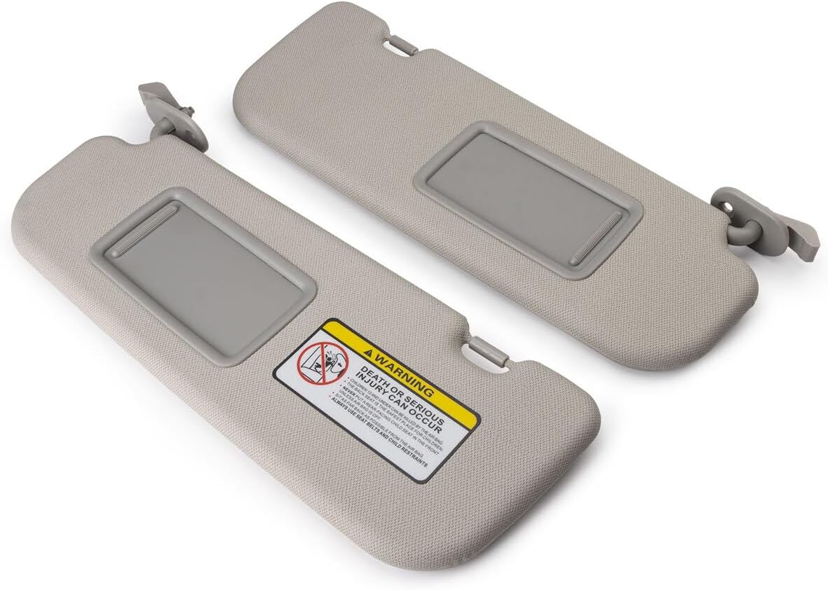 ya 11 9.14 baidi1 Pair Sun Visor Set Gray Left & Right Side for 2011-2015 for Hyundai for Elantra