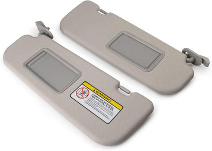 ya 11 9.14 baidi2X Gray Sun Visor & Makeup Mirror Right+Left Side for Hyundai for Elantra MD 2011-15