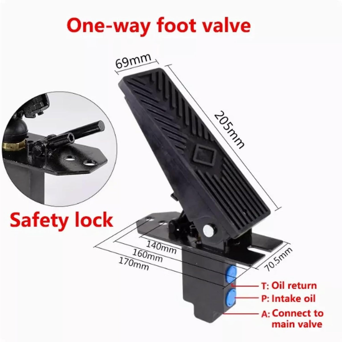 ya 16 10.20 baidi Excavator Hydraulic Foot Pedal Breaker Hammer One-Way Foot Control Valve 1PCrz