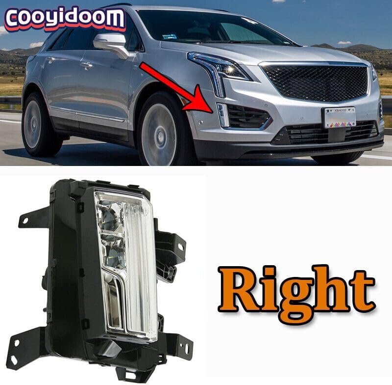 ya 9 10.24 For for Cadillac XT5 2017-2020 Right Front Fog Lamp Driving Light Assembly LED DRL