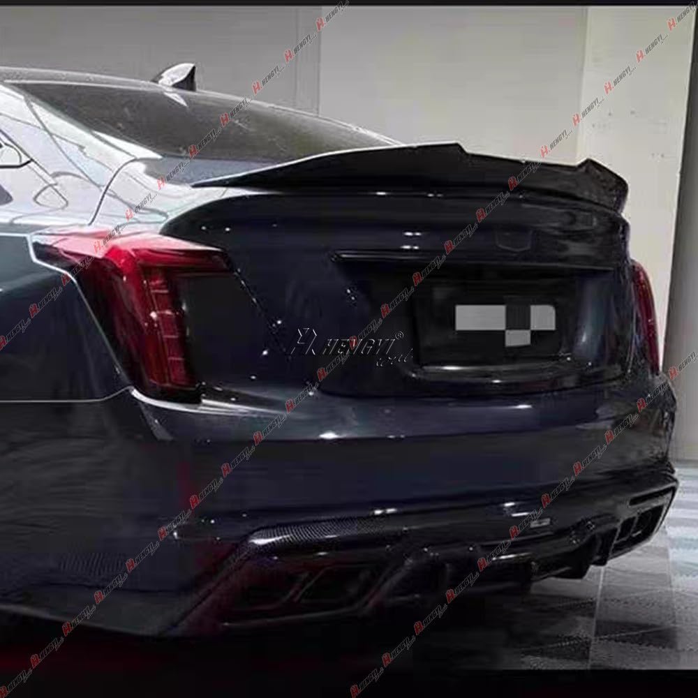 ya 6 8.24 baidi FOR 2020-25 for Cadillac CT5 PSM STYLE HIGHKICK DUCKBILL GLOSS BLACK TRUNK SPOILER