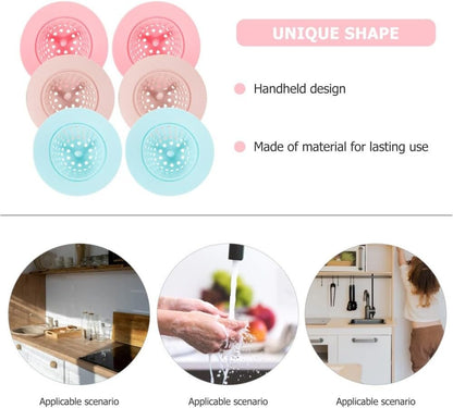 ya 14 9.20 baidi 6pcs Silicone Sink Strainer Drainer Hair Filter Garba Stopper Waste Hair-1