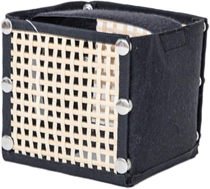 ya 14 9.20 baidi Ample Stora Tissue Box Crafted from Rattan Woven and Soft Fabric Materials-1