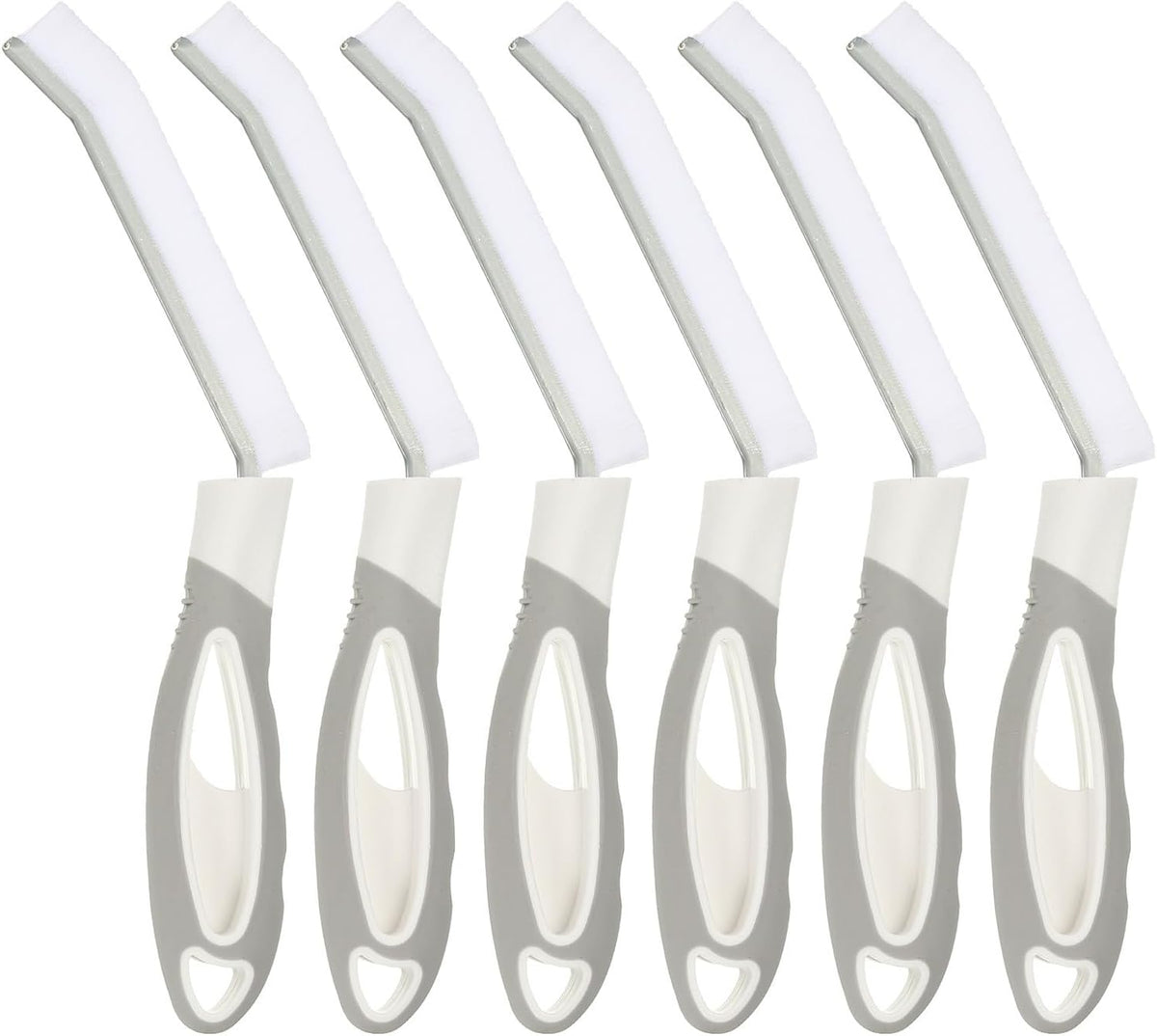 ya 26 10.21 baidi Hard Bristle Crevice Cleaning Brush, 6Pcs Gap Brush, Grey White