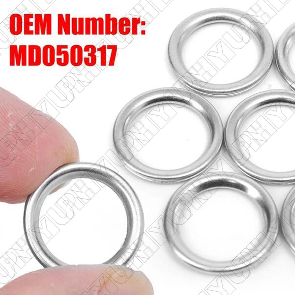 ya 12 10.8 baidi 10Pcs Oil Drain Plug Crush Washer Gasket MD050317 for Mitsubishi for Citroen for Peugeot