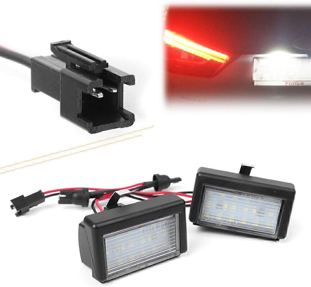 ya 4 8.8 2x Car White Error Free LED Number License Plate Light Fit Benz ML W164/X164X