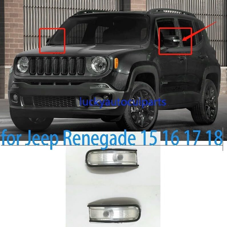 ya 4 8.24 baidi One pair of side mirror turn signal lights for Jeep Renegade 15 16 17 18