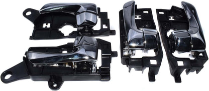 ya 4 8.24 baidi Chrome Inner Door Handle Card Set 4 Pieces FL FR RL RR for Hyundai Sonata 2009-10