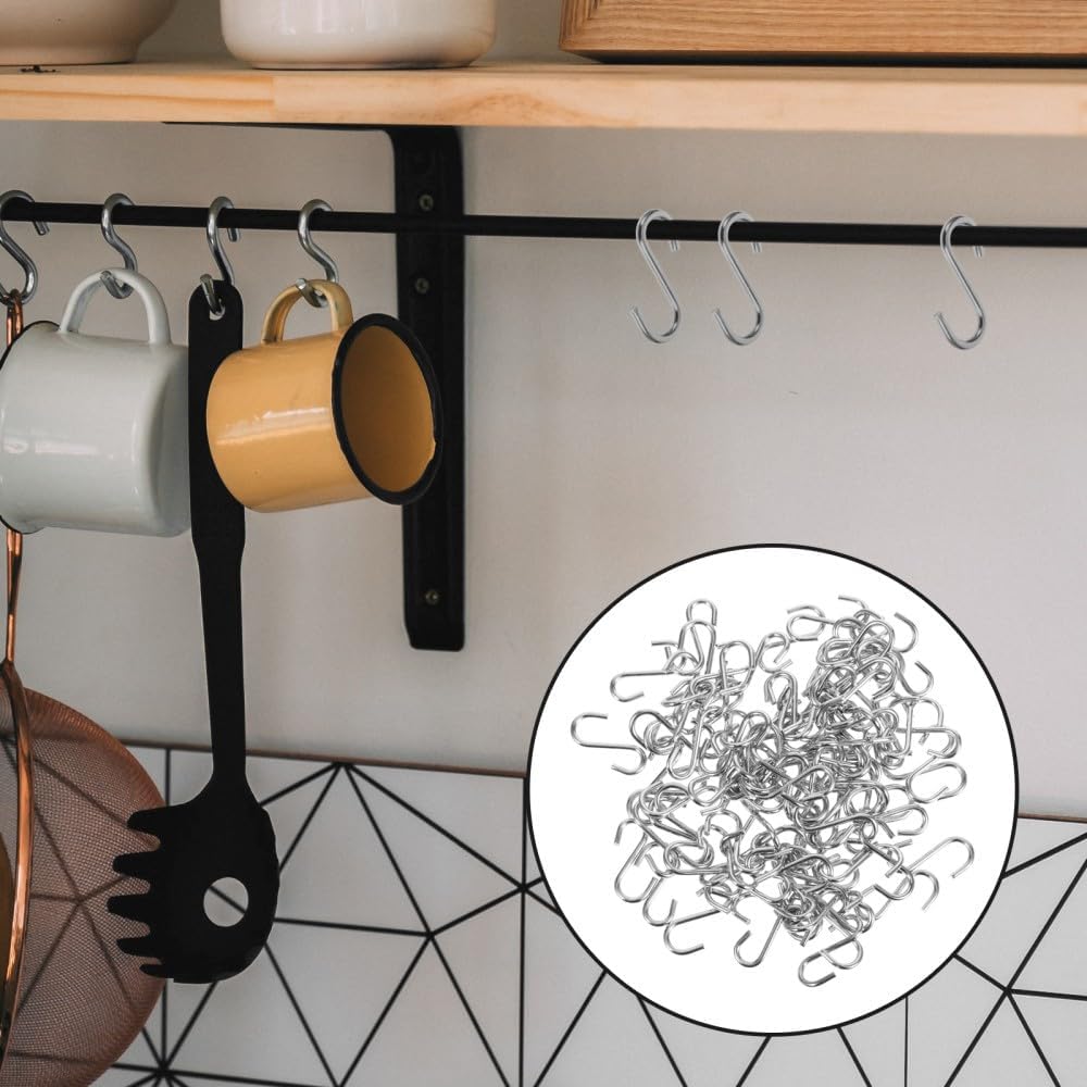 ya 26 10.21 baidi 100PCS Stainless Steel Hangers Metal Jewelry Hanging Hooks Hooks-7