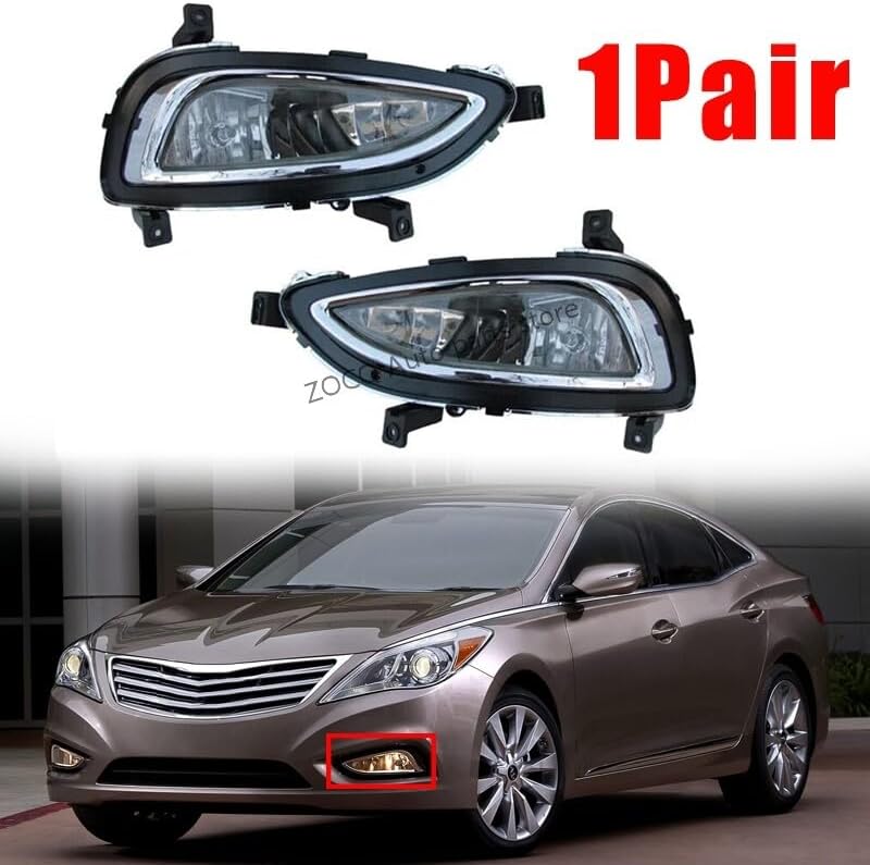 ya 7 8.24 baidi for Hyundai Azera 2011-2014 Pair Front Bumper Fog Lamp Daytime Running Light