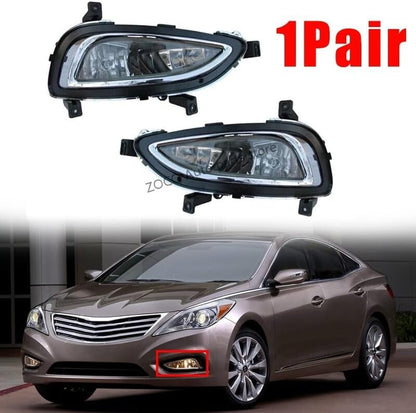 ya 7 8.24 baidi for Hyundai Azera 2011-2014 Pair Front Bumper Fog Lamp Daytime Running Light