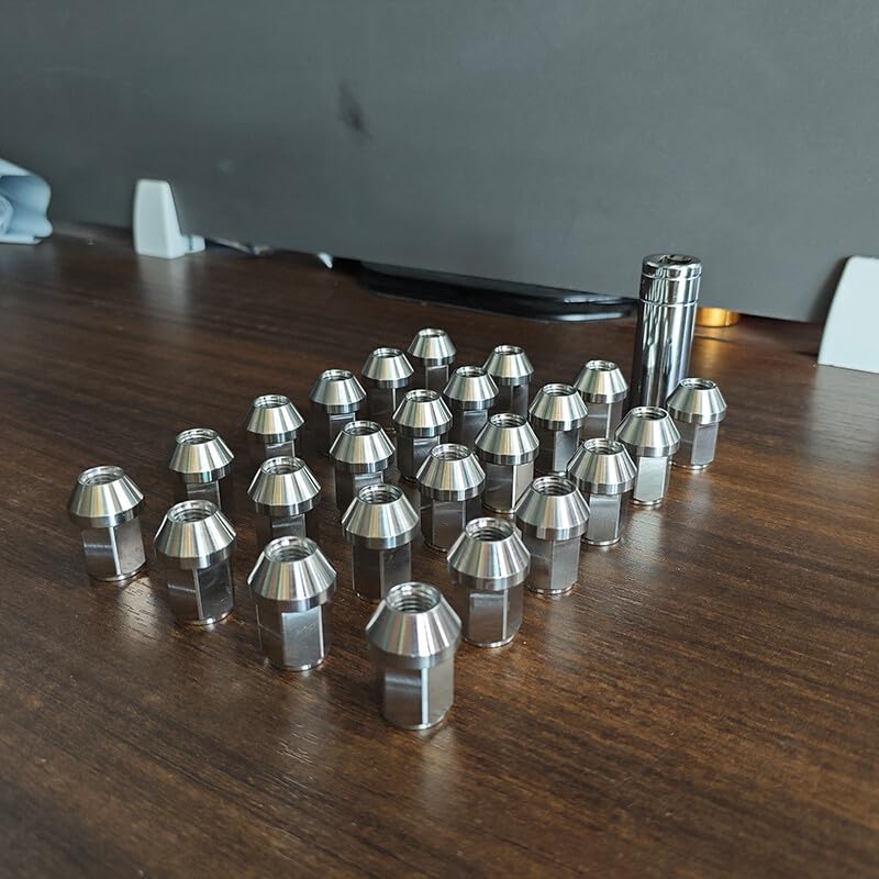 ya 5 8.10 24 Pack M14x1.5 Lug Nuts Wheel Nuts Lug Nuts 19mm Hex 35mm High Stainless Steel