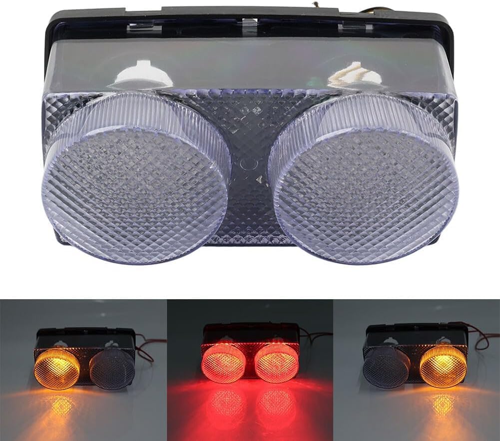 ya 15 10.19 zhengce LED Tail Light with Turn Signals Fit for Yamaha YZF R1 1998-1999 Clear gk