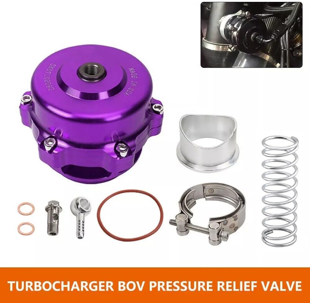 ya 4 8.24 baidi Purple Universal 50mm 35PSI Car Turbo Turbofor Charger Turbo Blow Off Valve Aluminum