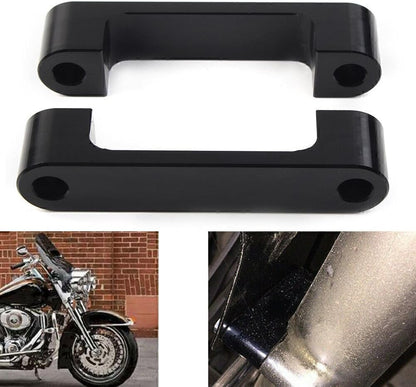 ya 4 8.10 Fit for Harley Touring 1996-2013 97 Black Wrap Front Fender Brackets Spacers 30 Inch