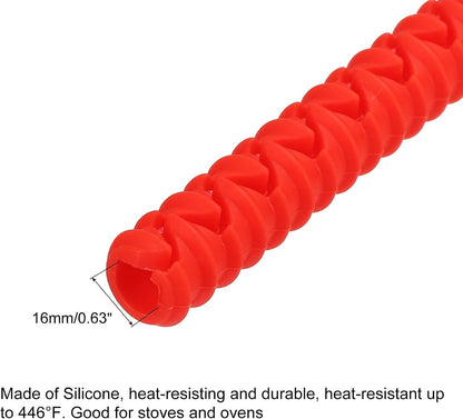 ya 14 9.20 baidi 35.5cm Silicone Oven Rack Shields Guard Heat Resistant Ed Liner Cover Red 4pcs-1