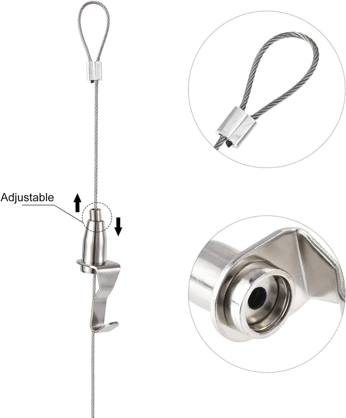 ya 26 10.21 baidi Picture Hanging Wire Kit, 4pcs 2M Adjustable Rail Hanging System, Load 66 lbs