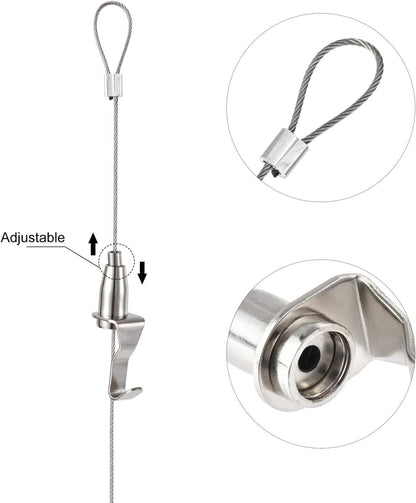 ya 26 10.21 baidi Picture Hanging Wire Kit, 4pcs 2M Adjustable Rail Hanging System, Load 66 lbs