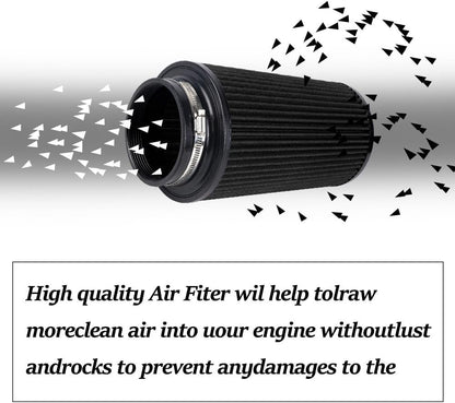 ya 13 9.15 baidi 3, 3.5, 4, 10.5 Tall Black Per for MAN ce High Flow Cold Air Intake Air Filter