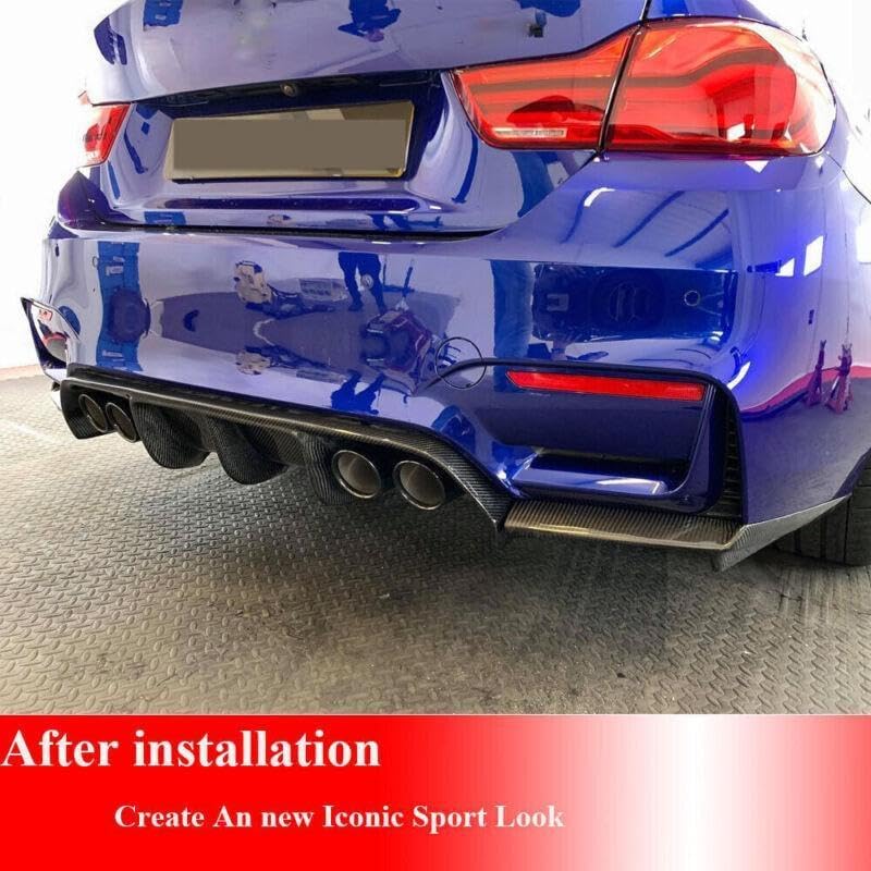 ya 2 8.15 Suitable for BMW F80 M3 F82 F83 M4 2015-20 Real Carbon Rear Bumper Side Extension Corner