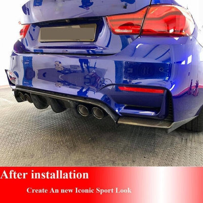 ya 2 8.15 Suitable for BMW F80 M3 F82 F83 M4 2015-20 Real Carbon Rear Bumper Side Extension Corner