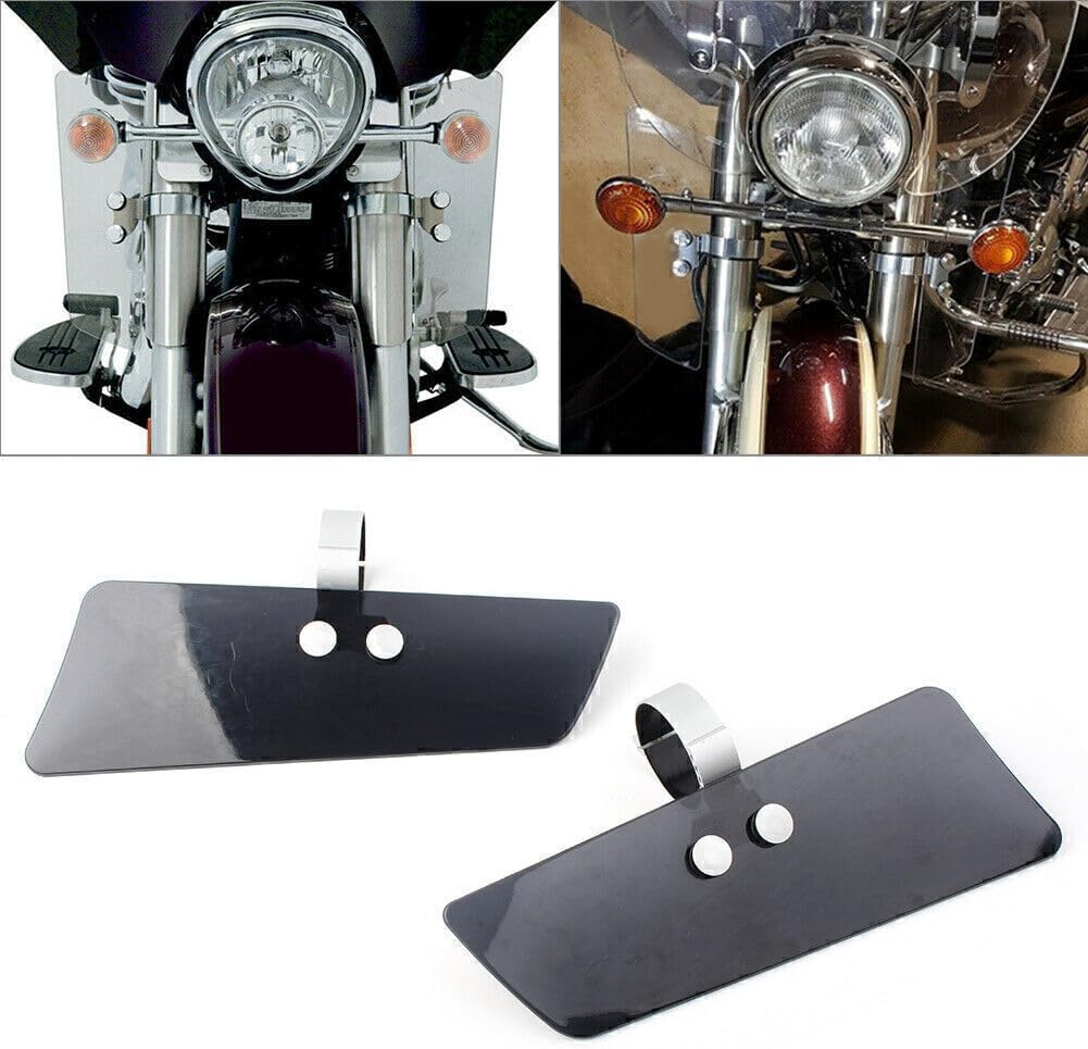 ya 6 8.14 Chrome Fairing Mount Side Mirror LED Cover Shell Fit Harley Electra Glide 96-13