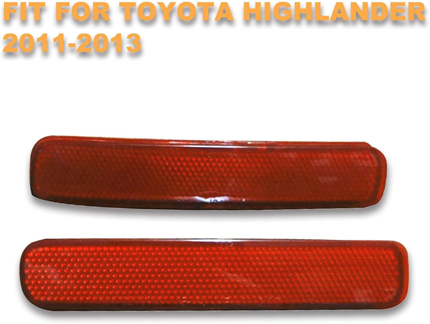 ya 7 8.24 baidi 1Pair Rear Bumper Left & Right Side Reflector for Toyota Highlander 2011-2013