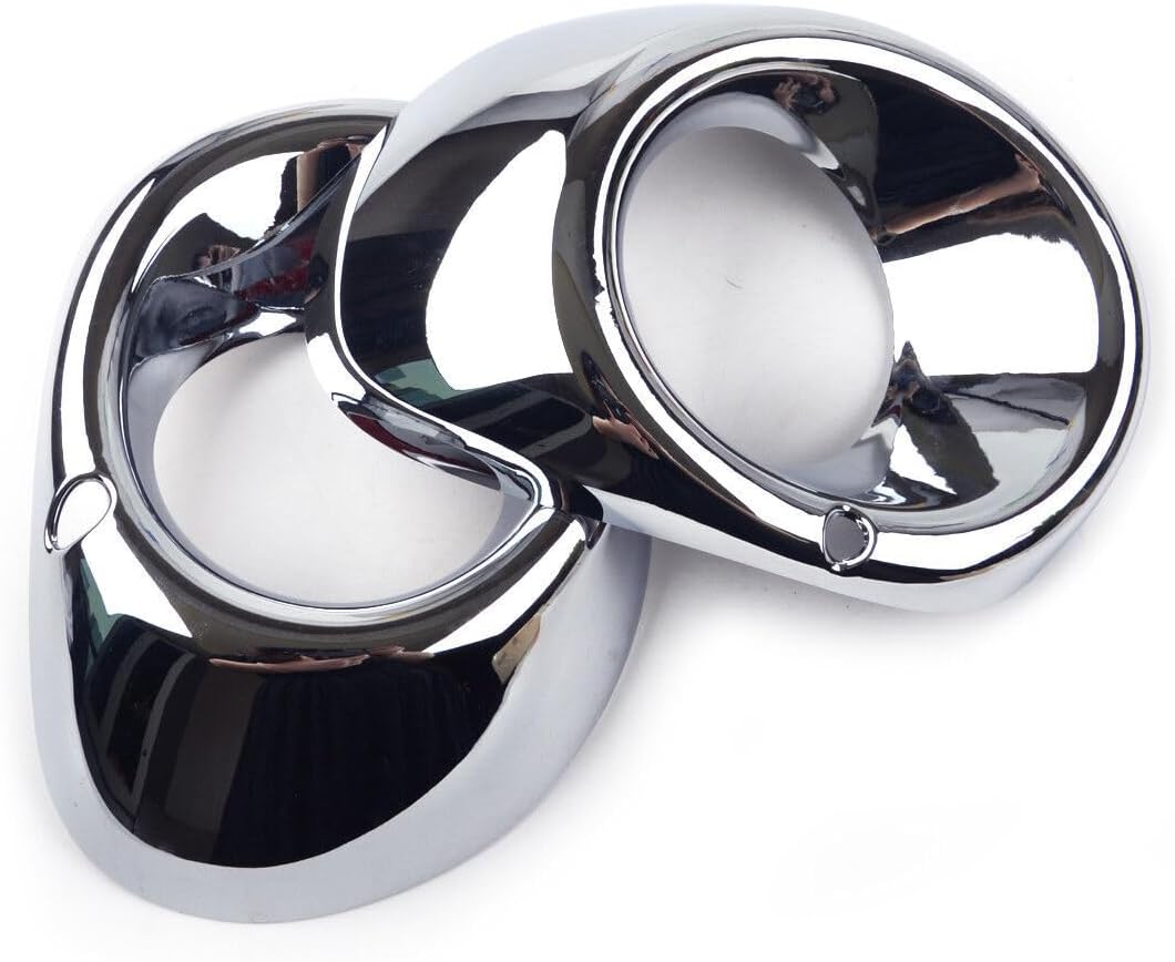 ya 4 8.24 baidi 2 Pack Car Silver Fog Lamp Cover Decoration Fits for Mitsubishi Outlander 2013 2014
