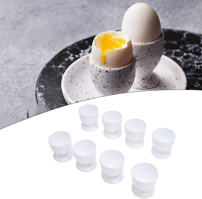 ya 14 9.20 baidi Egg Rack Egg Cup 4/8 Pcs Gifts Plastic Set Tableware White Egg Scoop