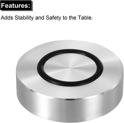 ya 26 10.21 baidi M8 50mm / 2 Dia 15mm Aluminum Disc Glass Top Adapter with Rubber Ring 4pcs-2