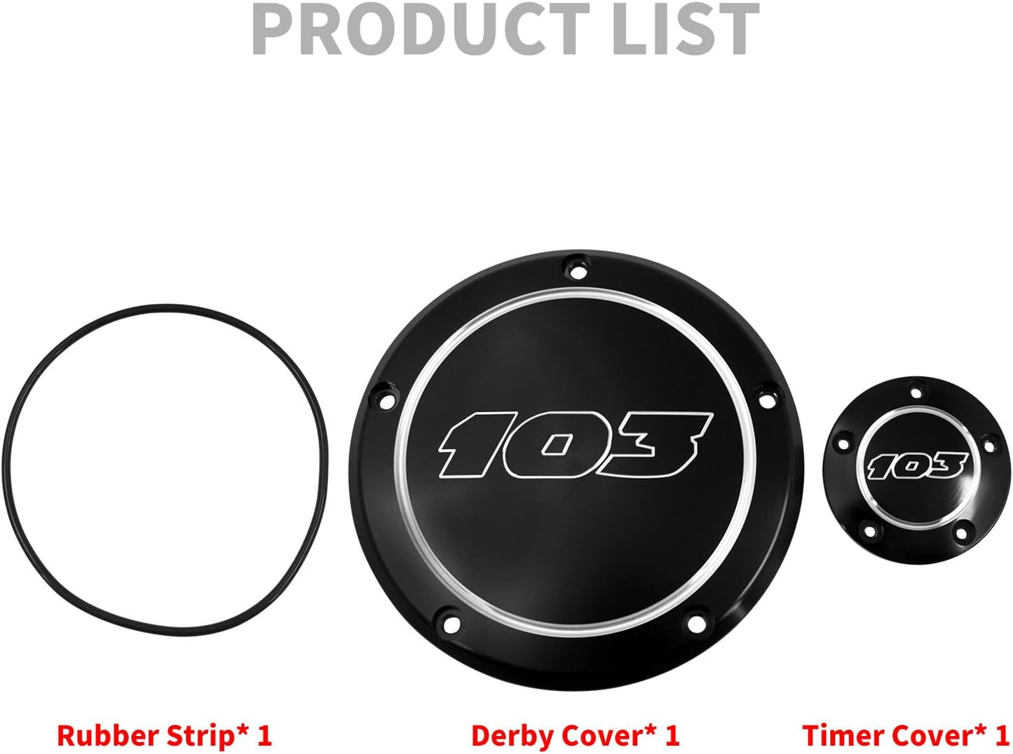 ya 4 8.24 baidi Black 103 Derby Timing Timer Covers for Harley Touring Road Electra Glide 99-15