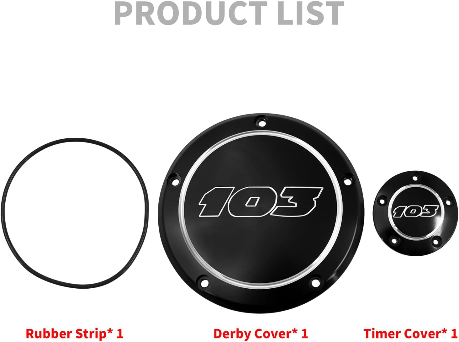 ya 4 8.24 baidi Black 103 Derby Timing Timer Covers for Harley Touring Road Electra Glide 99-15
