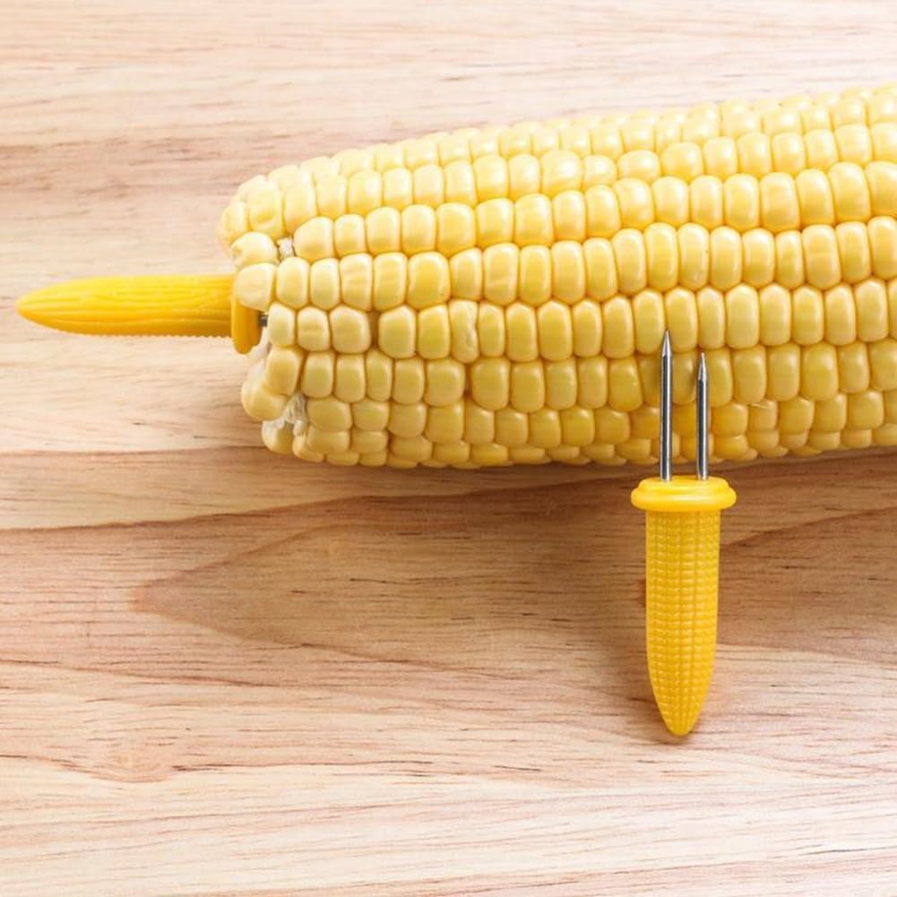 ya 14 9.20 baidi Corn On The Cobs Holders Safe Skewers Needle Prongs Barbecue Parties BBQ-1