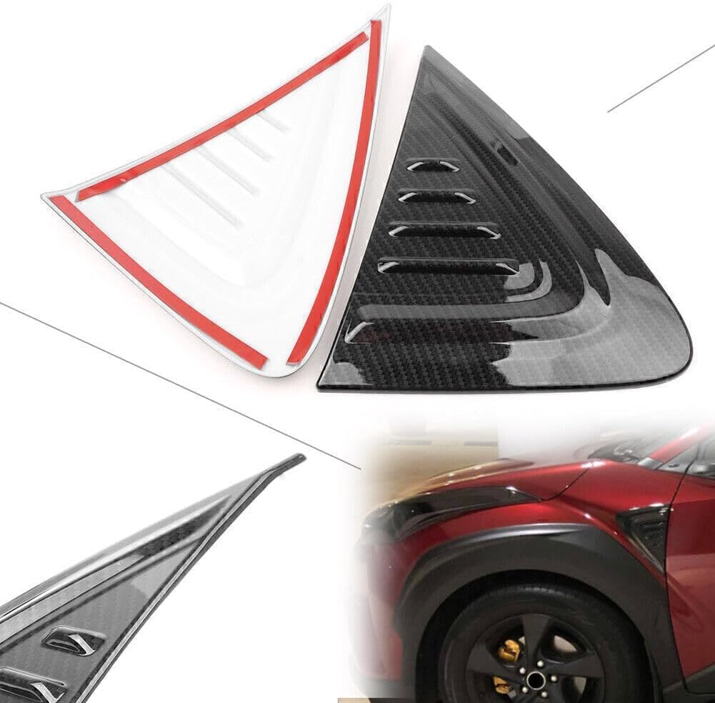ya 28 10.13 zhengce 2x Carbon Fiber Side Wing Fender Air Vent Cover Trim Fit for Toyota C-HR 1