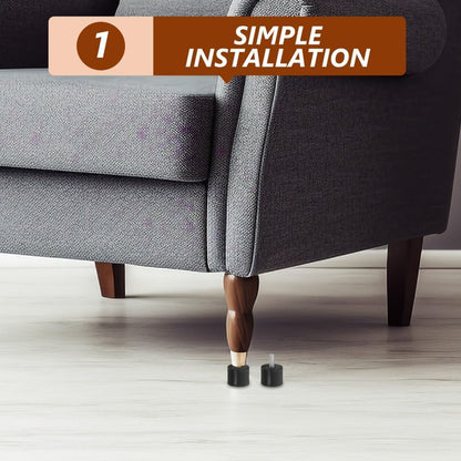 ya 26 10.21 baidi 8 Pcs Adjustable Rubber Foot Pads Thread Furniture Feet Levelers Leg