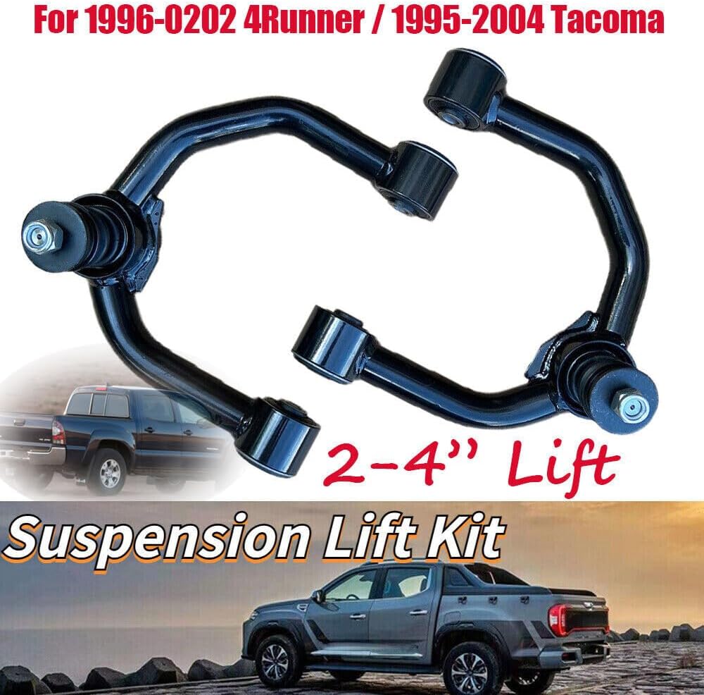 ya 4 8.14 Front Upper Control Arms 2-4¡± Lift For 1996-2002 for 4Runner &1995-2004 Tacoma Black