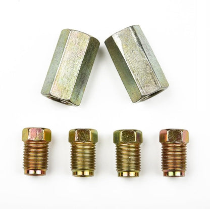 ya 9 10.24 Brake Pipe Connector 2-Way Female+Male Fittings Accessory M10 Replacement