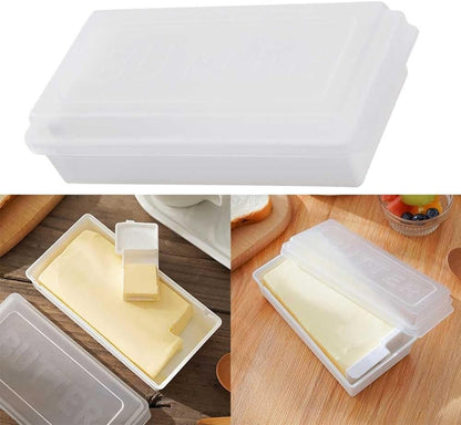 ya 14 9.20 baidi Hygienic Butter Cutting Box Cheese Stora Box With Lid Butter Dish With Slicer-1