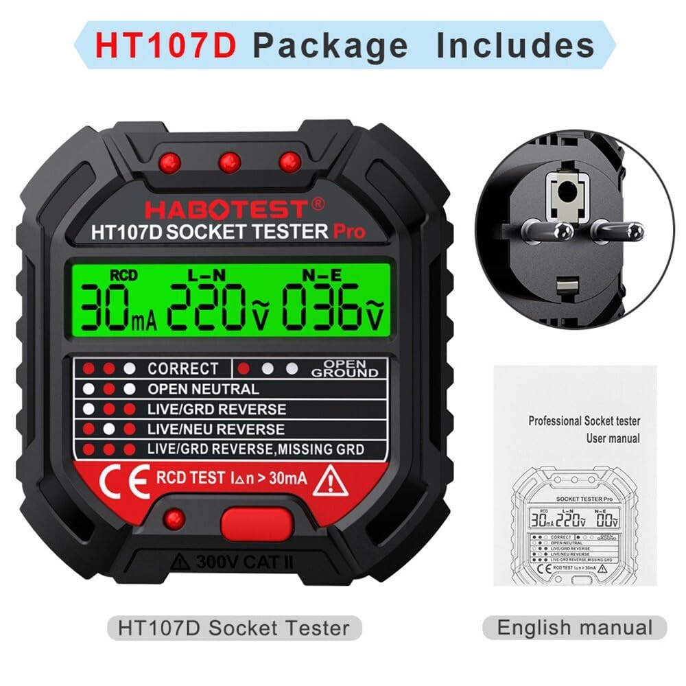 ya 16 10.20 baidi Outlet Tester Socket Tester Automatic Electric Circuit Polarity Voltage Detector