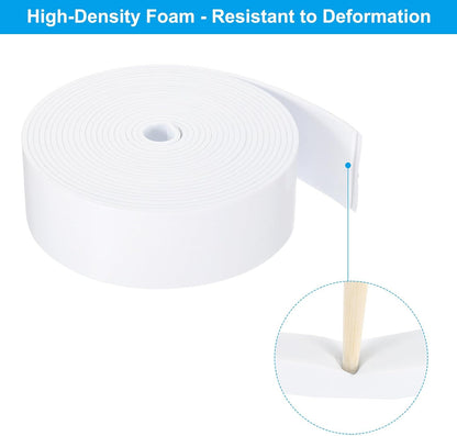 ya 26 10.21 baidi Weather Stripping Door Seal 2 Inch x 1/8 Inch x 20 Ft Self Adhesive White