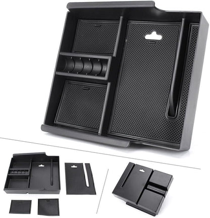 ya 11 9.14 zhengce 1x Car Armrest Storage Box Holder Fit for Toyota Alphard 2015 2016 2017 Bla