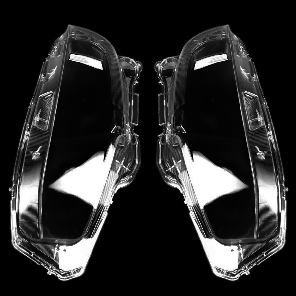 ya 10 9.16 zhengce PAIR CLEAR HEADLIGHT GLASS LAMP COVER for Honda for Civic 2016 2017 2018