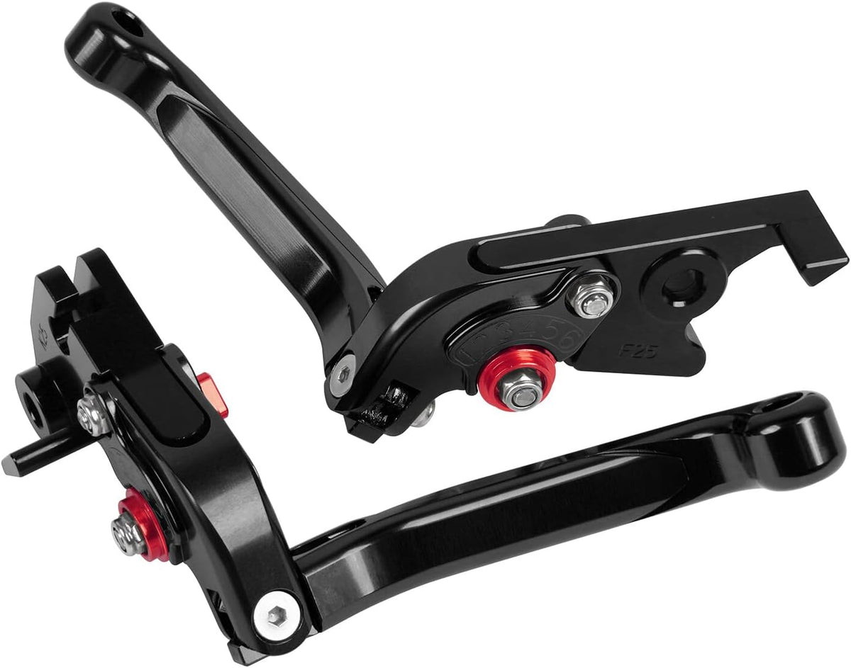 ya 11 9.14 baidifor Yamaha R3 2014-2020 Folding Extendable Clutch Brake Levers Black/Red US R25
