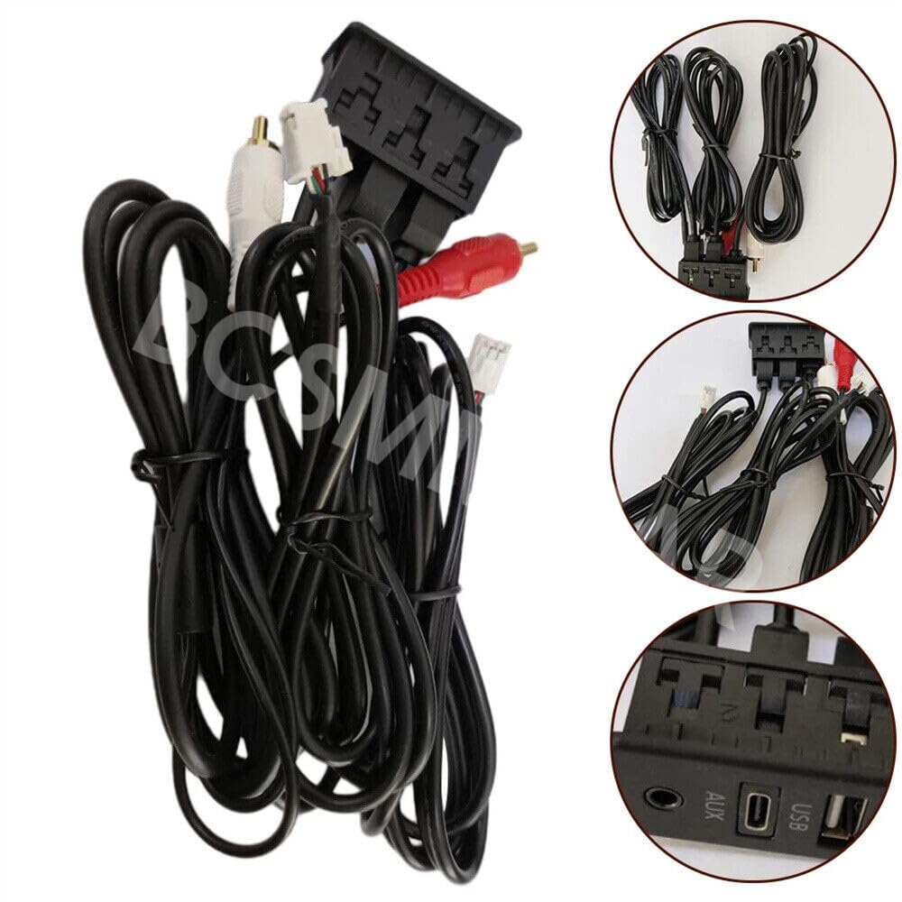ya 6 8.24 baidi 4 Pin 6 Pin to USB+Type-C+RCA for Audi o AUX Cable Adapter for Car Stereo Navigation