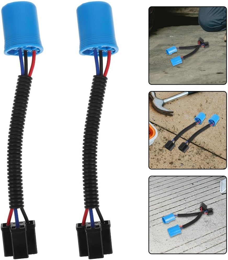 ya 13 9.15 baidi 2 Pcs Car Cable Headlight Wire Connector Extension
