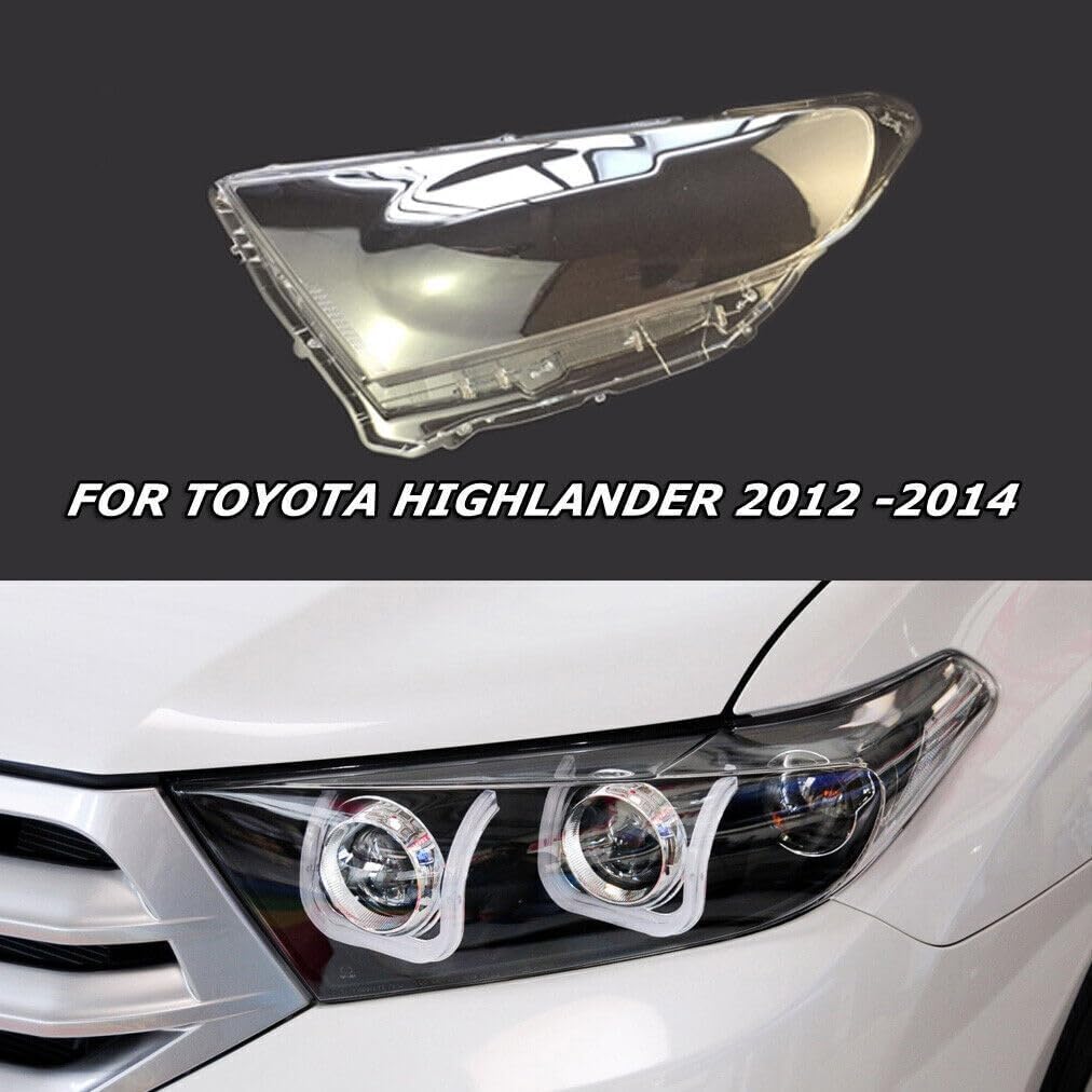 ya 4 8.10 Left Side Headlight Lens Headlamp Clear Cover Cap for Toyota Highlander 2012-14