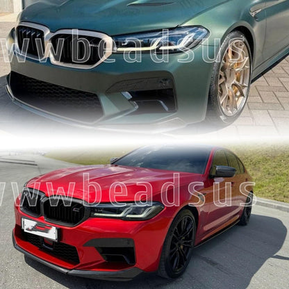 ya 2 8.15 Performance Style Carbon Fiber Front Bumper Lip Kit For 2021-2023 for BMW F90 M5 LCI