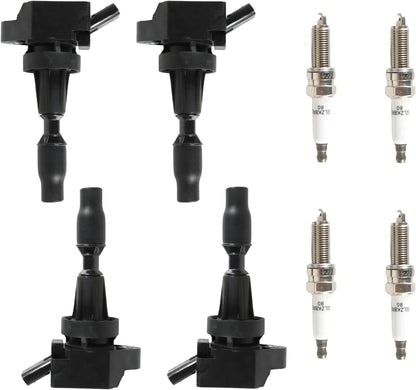 ya 9 10.24 4x Ignition Coils+ 4x Iridium Spark Plugs for 17-20 for Hyundai for Elantra 1.6L UF817