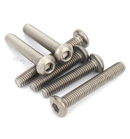 ya 16 10.20 baidi Titanium GR2 ISO7380 Hex Socket Bolts Button Head Screws M2 M2.5 M3 M4 M5 M6 M8-4