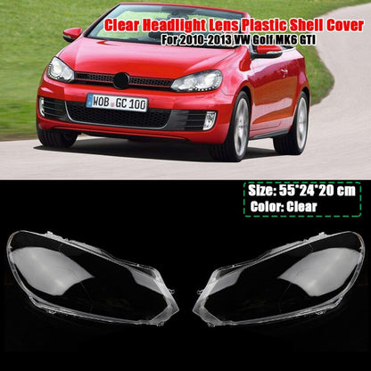 ya 7 8.24 baidi Pair Clear Headlight Headlamp Lens Cover LH + RH For 2010-2013 for VW for Golf GTI MK6
